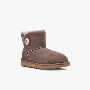 Ugg Mini Bailey Button II Klassiska Stövlar Dam Bruna (170389HDL)